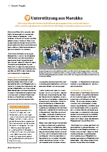 Vorschauseite 1: Unterstützung aus Marokko