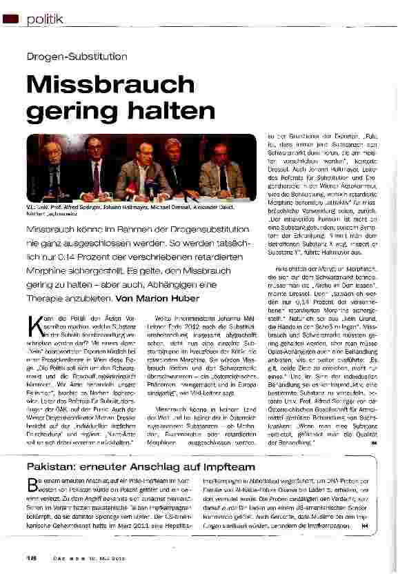 Vorschauseite 1: Missbrauch gering halten