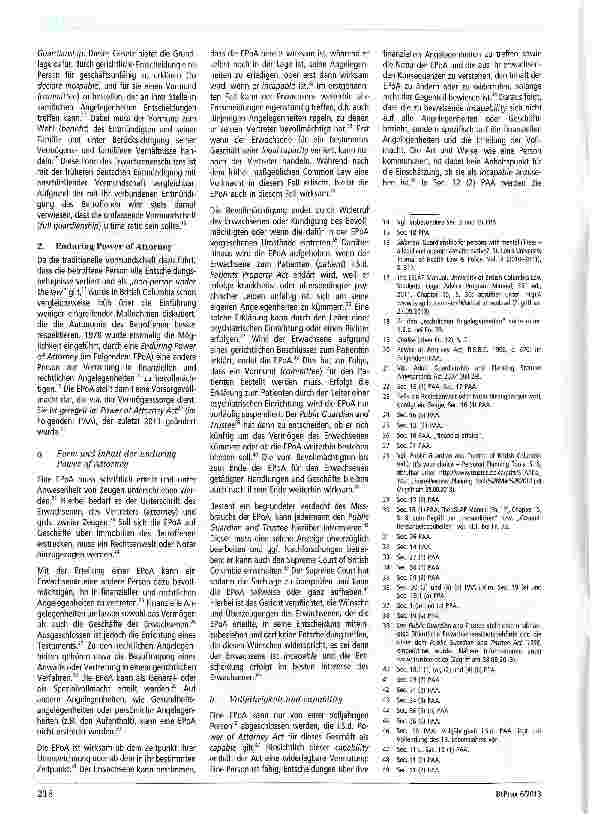 Vorschauseite 2: Das Representation Agreement in British Columbia (Kanada) - ein Modell für Deutschland?