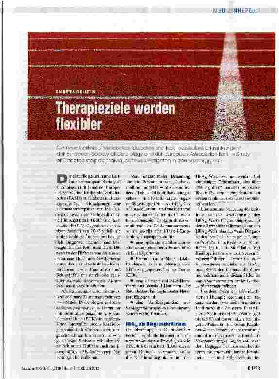 Vorschauseite 1: Therapieziele werden flexibler