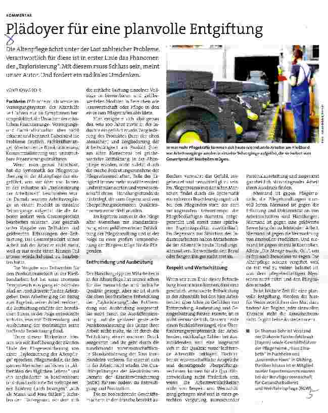 Vorschauseite 1: Plädoyer für eine planvolle Entgiftung