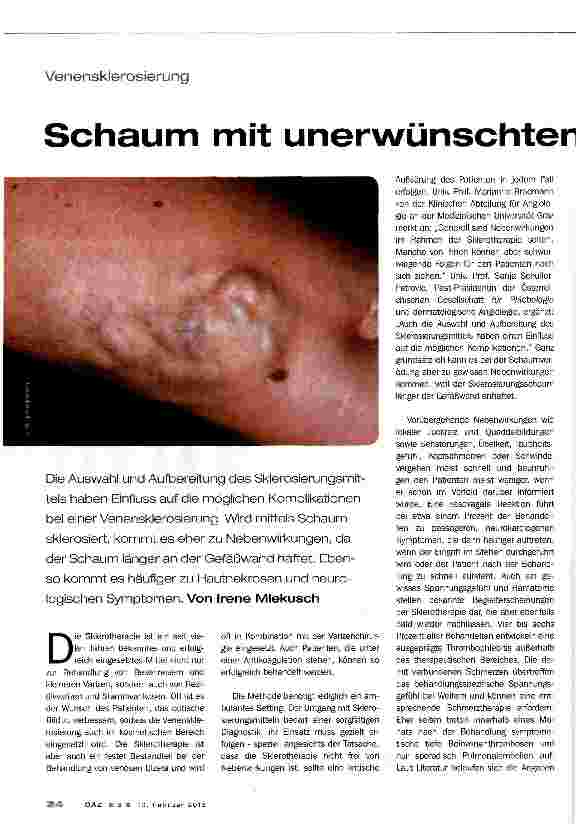 Vorschauseite 1: Schaum mit unerwünschten Nebenwirkungen