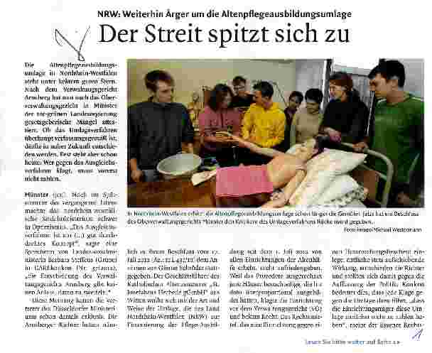 Vorschauseite 1: Der Streit spitzt sich zu