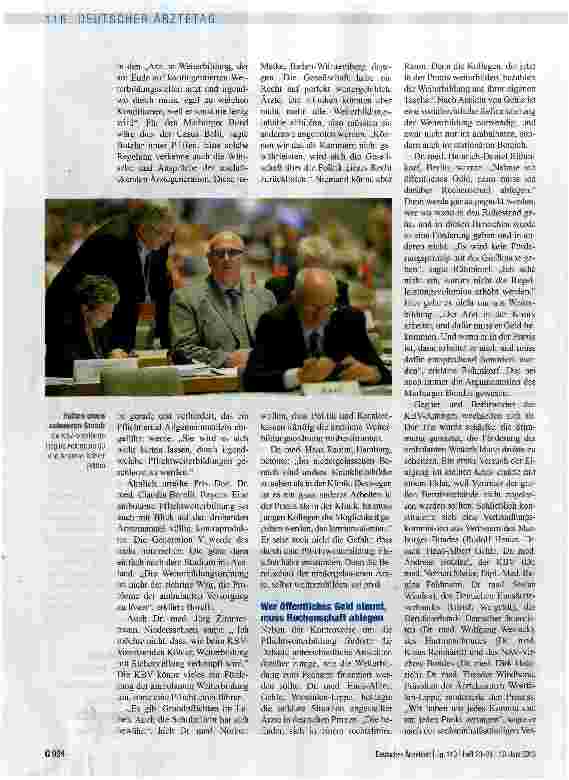 Vorschauseite 3: „Ja zur ambulanten Weiterbildung, „weiter so zur Novelle