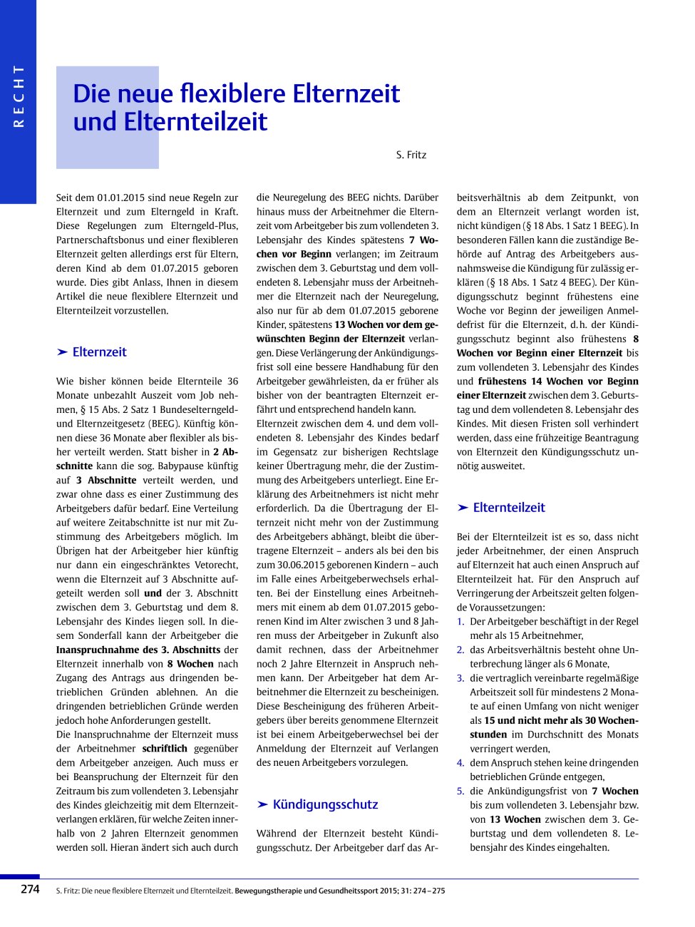 Vorschauseite 1: Die neue flexiblere Elternzeit und Elternteilzeit