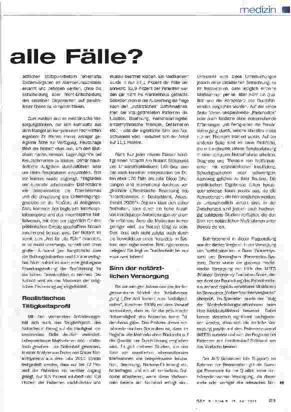 Vorschauseite 2: Notarzt: ein Arzt für alle Fälle?