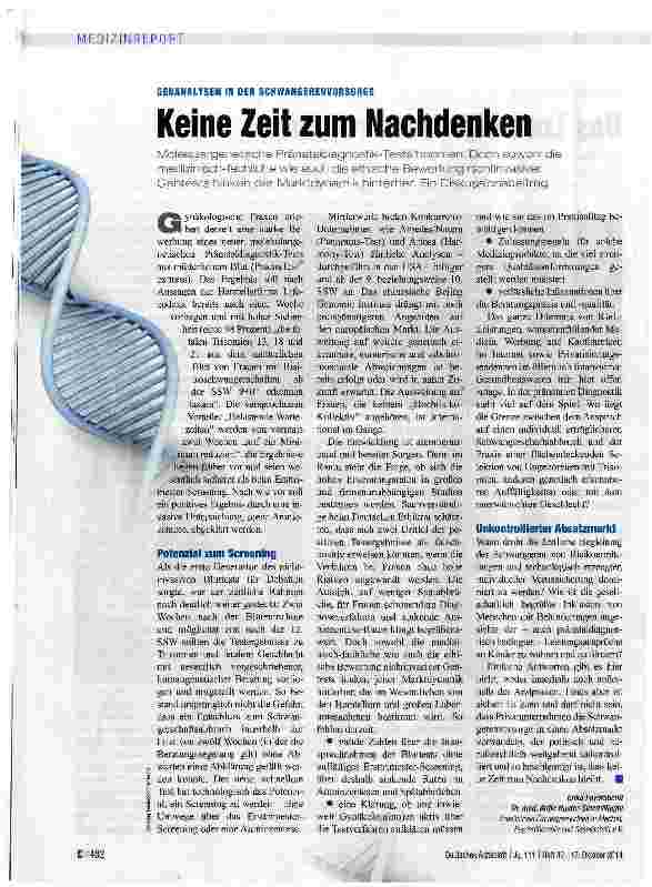 Vorschauseite 1: Keine Zeit zum Nachdenken