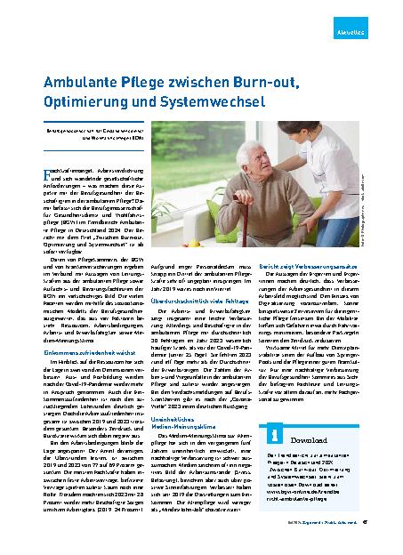 Vorschauseite 1: Ambulante Pflege zwischen Burnout, Optimierung und Systemwechsel