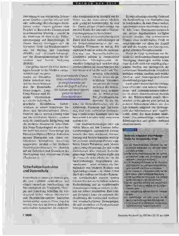 Vorschauseite 2: Grids, Kompetenznetze, GesundheitstelematikChancen für eine integrierte Infrastruktur