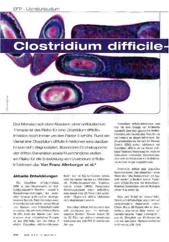 Vorschauseite 1: Clostridium difficile Infektion