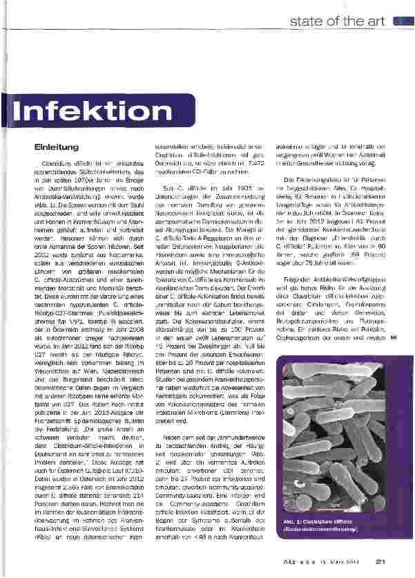 Vorschauseite 2: Clostridium difficile Infektion