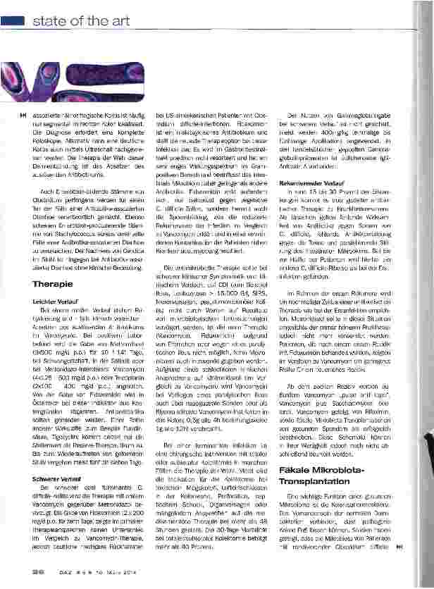 Vorschauseite 6: Clostridium difficile Infektion