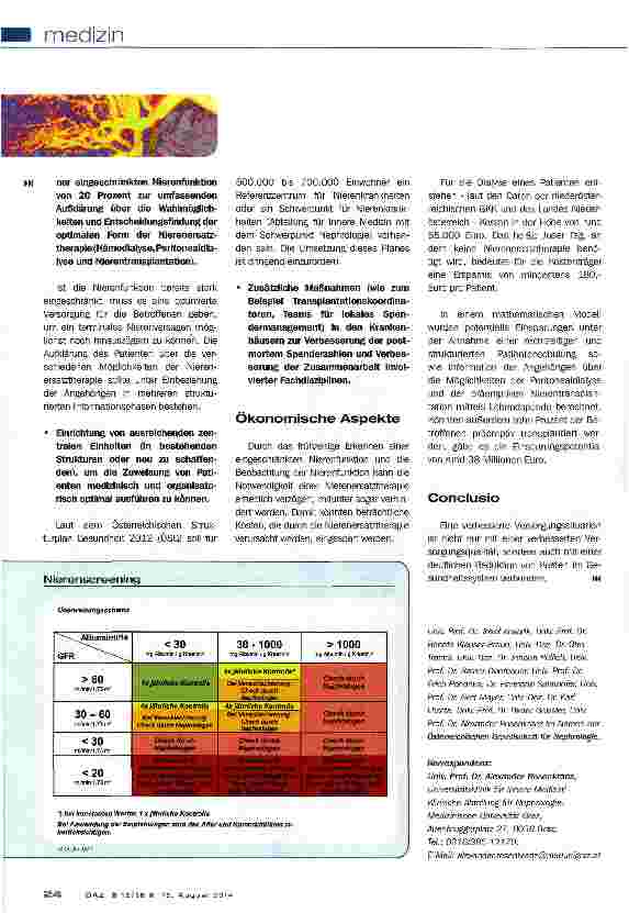 Vorschauseite 3: Niere: inadäquate Versorgungssituation