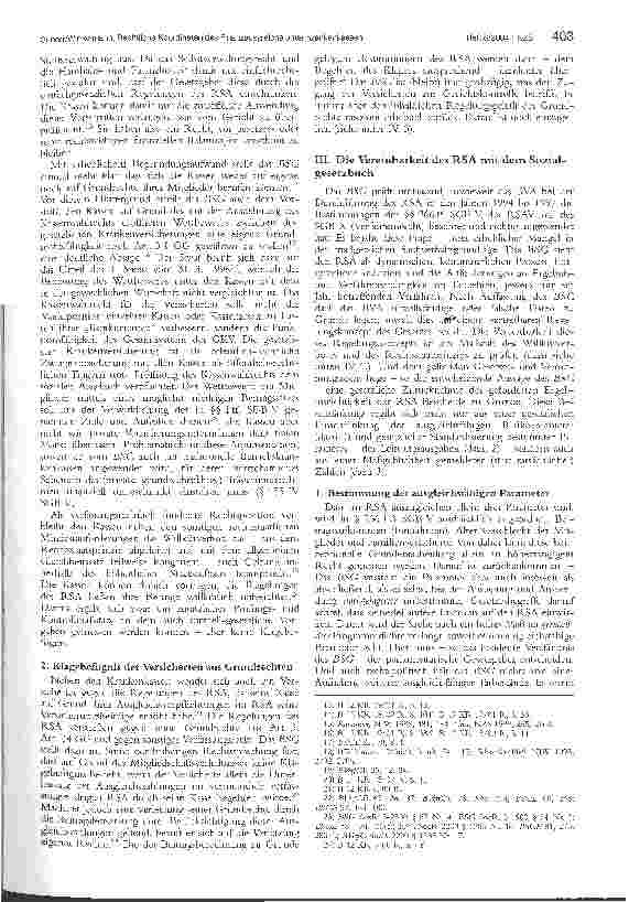 Vorschauseite 2: Rechtliche Koordinaten des Finanzausgleichs unter Krankenkassen-Die BSG-Urteile zum Risikostrukturausgleich (RSA) vom 24. Januar 2003 -