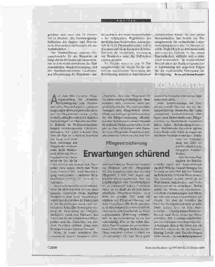 Vorschauseite 2: Kassenärztliche Bedarfsplanung. Gravierender Mangel an Hausärzten im Osten