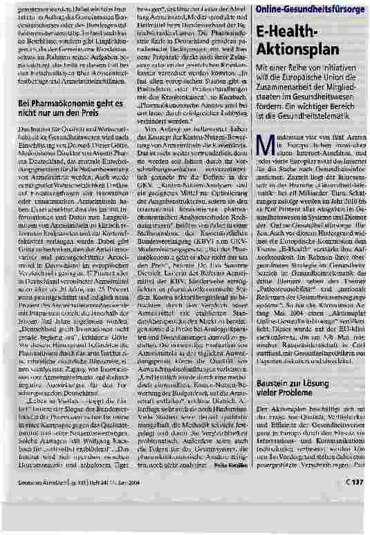 Vorschauseite 2: Horrorszenario oder zahnloser Tiger?Institut für Qualität und Wirtschaftlichkeit