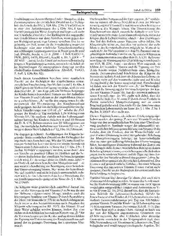 Vorschauseite 2: Vorläufige Untersagung des Inverkehrbringens gemäß § 4a Abs. 6 DiätV DiätV § 4a Abs. 6Zu den Anforderungen an ein diätetisches Lebensmittel im Sinne des § 1 Abs. 2 Nr. 1 Buchst, b…