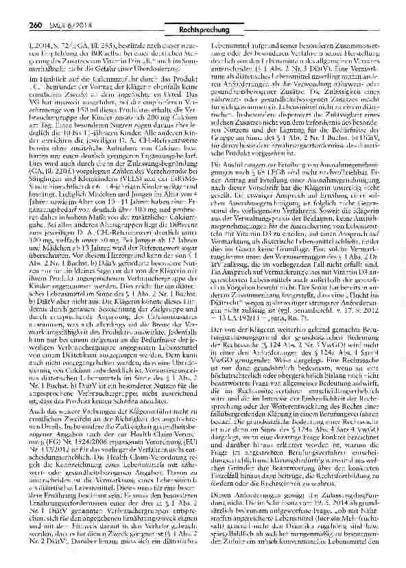 Vorschauseite 3: Vorläufige Untersagung des Inverkehrbringens gemäß § 4a Abs. 6 DiätV DiätV § 4a Abs. 6Zu den Anforderungen an ein diätetisches Lebensmittel im Sinne des § 1 Abs. 2 Nr. 1 Buchst, b…