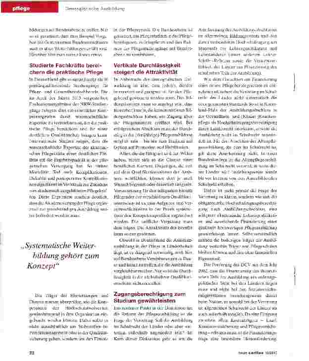 Vorschauseite 3: Die Pflege von Menschen in allen Lebensphasen ist das Ziel
