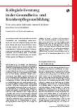 Vorschauseite 1: Kollegiale Beratung in der Gesundheitsund Krankenpflegeausbildung: Eine wirksame Methode, seinen Gefühlen Ausdruck zu verleihen.