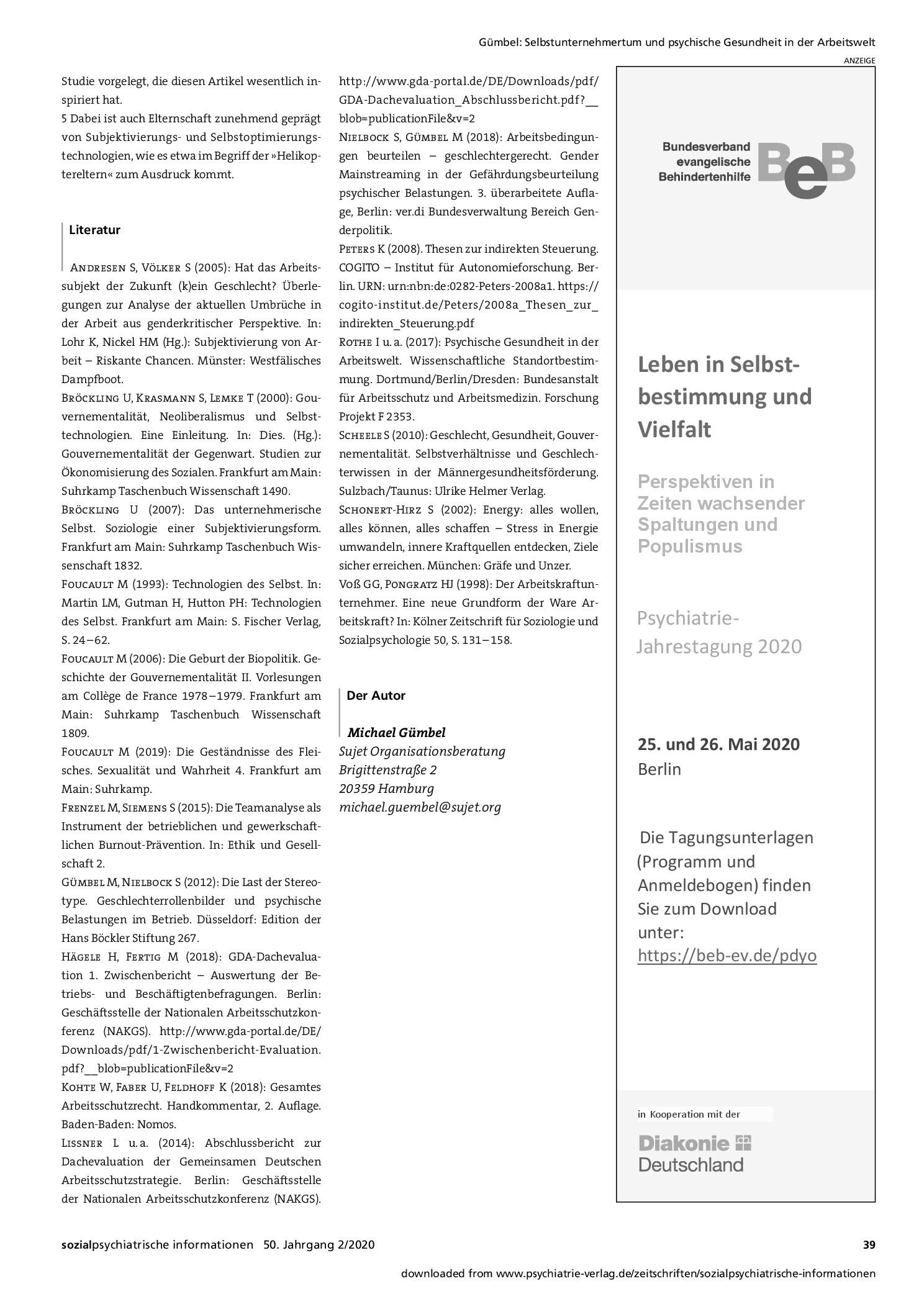 Vorschauseite 4: Selbstunternehmertum und psychische Gesundheit in der Arbeitswelt
