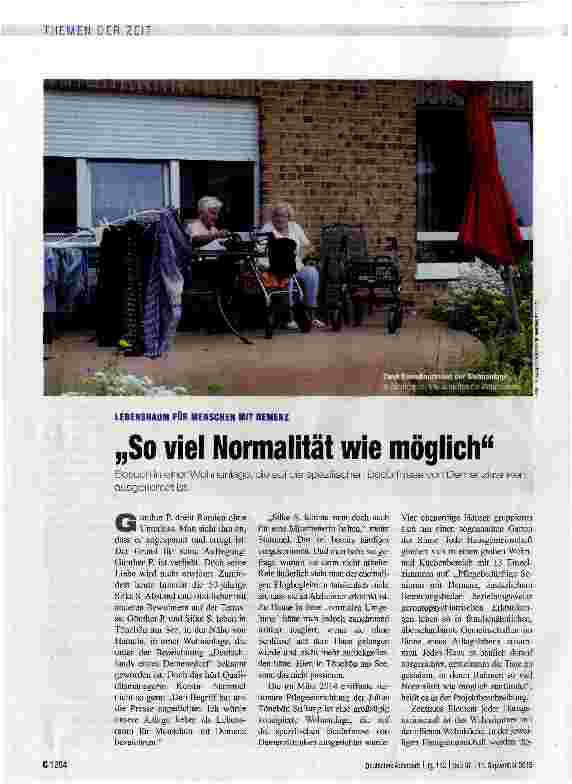 Vorschauseite 1: So viel Normalität wie möglich