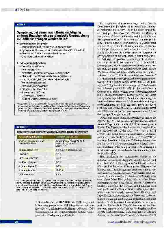 Vorschauseite 6: Zöliakieprävalenz bei Kindern und Jugendlichen in DeutschlandErgebnisse der KiGGS-Studie