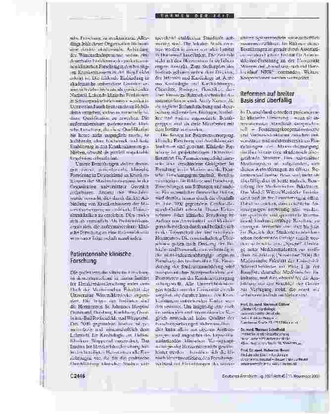 Vorschauseite 2: HochschulmedizinKooperationsnetze und Verbundstrukturen notwendig