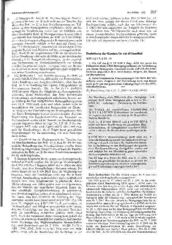 Vorschauseite 1: Erstattung der Kosten für ein HilfsmittelSGB V§2 II, §33 I, IV