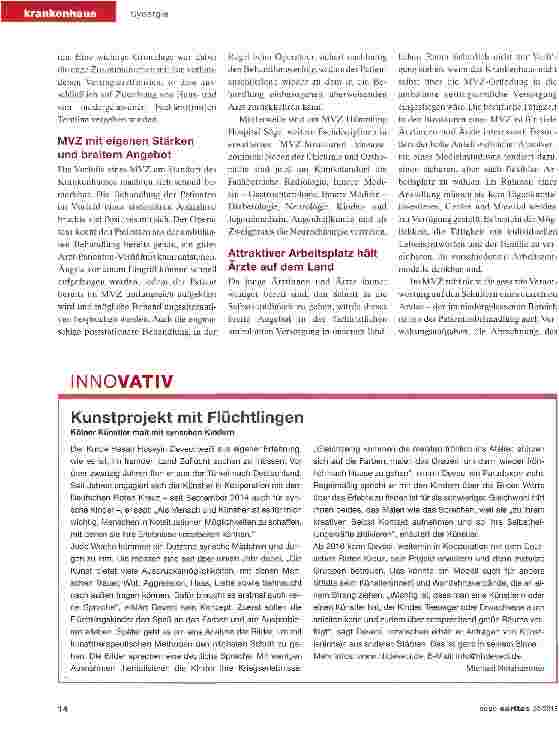 Vorschauseite 2: Medizinische Versorgungszentren - angebunden an Kliniken
