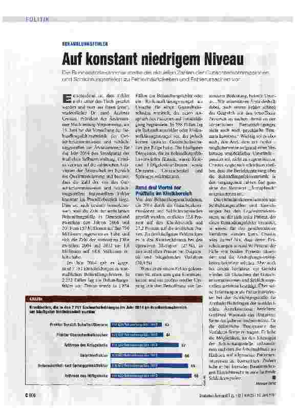 Vorschauseite 1: Auf konstant niedrigem Niveau