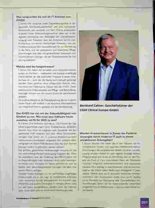 Vorschauseite 2: Markt CompuGroup Medical ermöglicht langfristige und umfassende IT-Strategien. Krankenhauszukunftsgesetz forciert Digitalisierung.