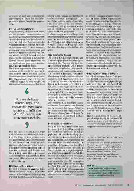 Vorschauseite 2: Das jährliche professionelle Mitarbeitergespräch: Vom „Müssen“ zum „Dürfen“