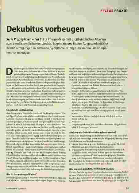 Vorschauseite 1: Dekubitus vorbeugen