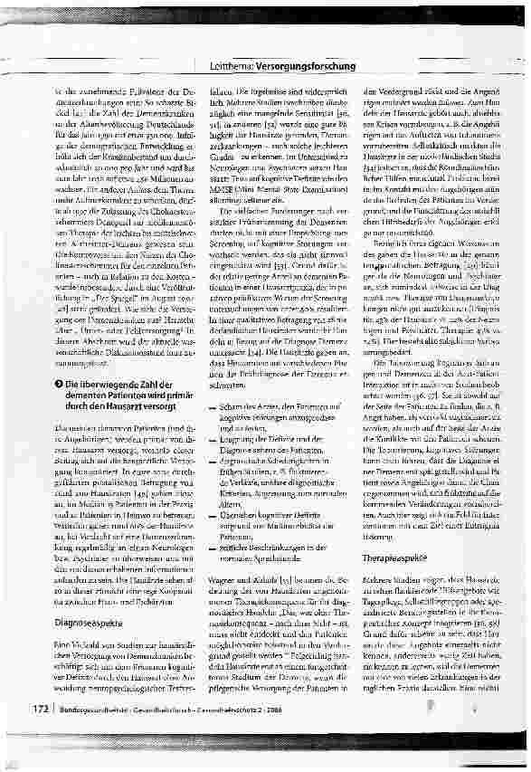 Vorschauseite 6: Forschung zur Versorgung im höheren LebensalterPrävention, Case Management und Versorgung von Demenz