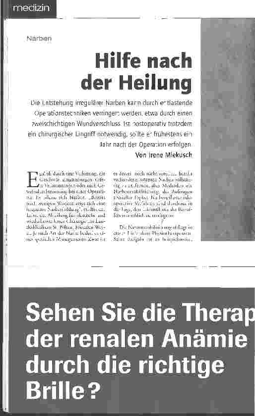 Vorschauseite 1: Narben - Hilfe nach der Heilung