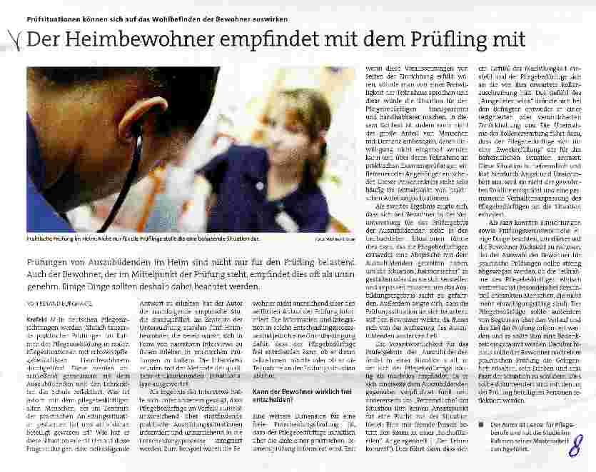 Vorschauseite 1: Der Heimbewohner empfindet mit dem Prüfling mit
