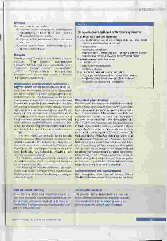 Vorschauseite 2: Pharmakotherapie chronischer neuropathischer Schmerzen