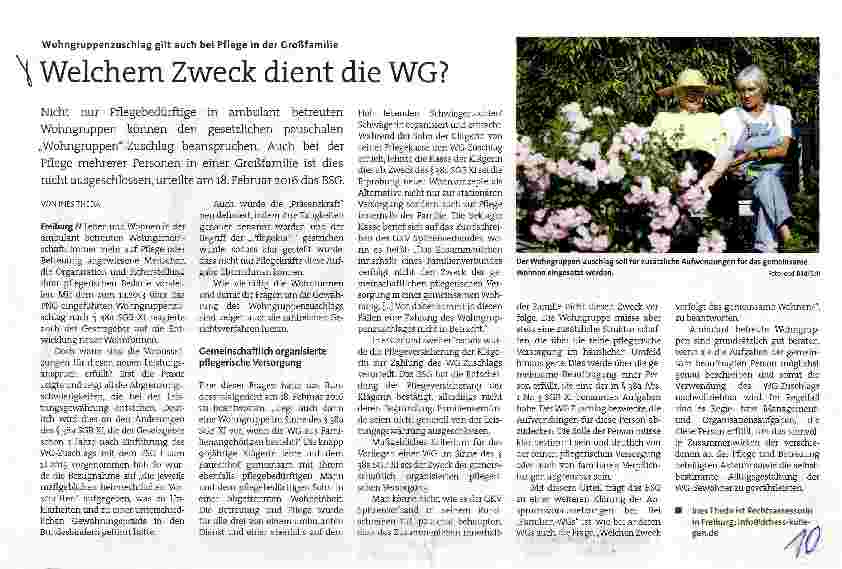 Vorschauseite 1: Welchem Zweck dient die WG?