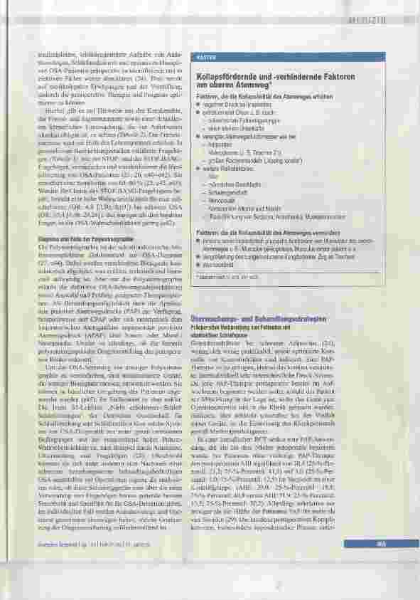 Vorschauseite 3: Obstruktive Schlafapnoe - ein perioperativer Risikofaktor