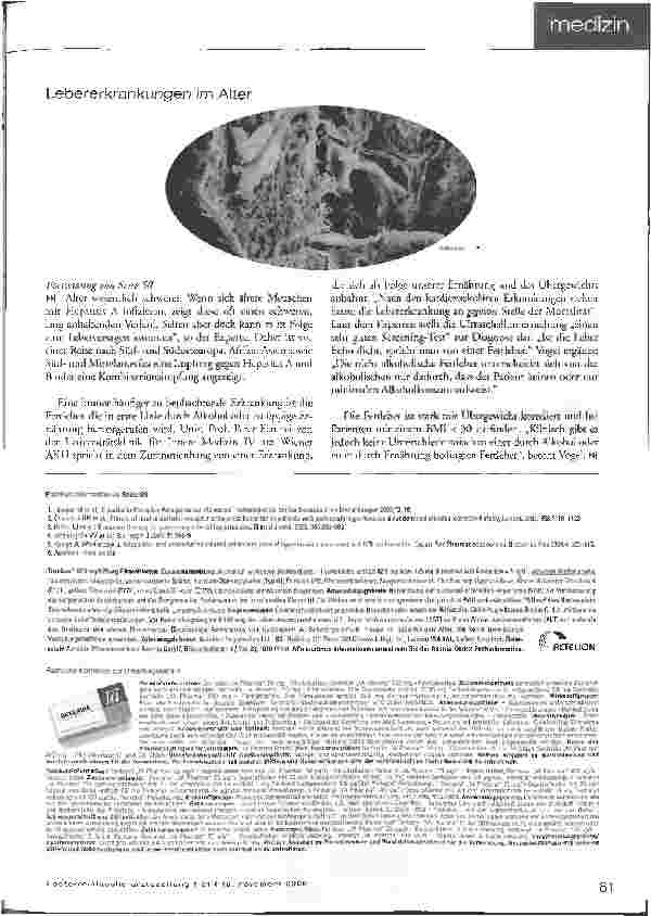 Vorschauseite 2: Lebererkrankungen im Alter - Nur die halbe Dosis
