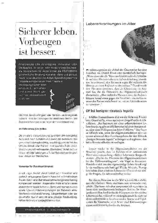 Vorschauseite 3: Lebererkrankungen im Alter - Nur die halbe Dosis