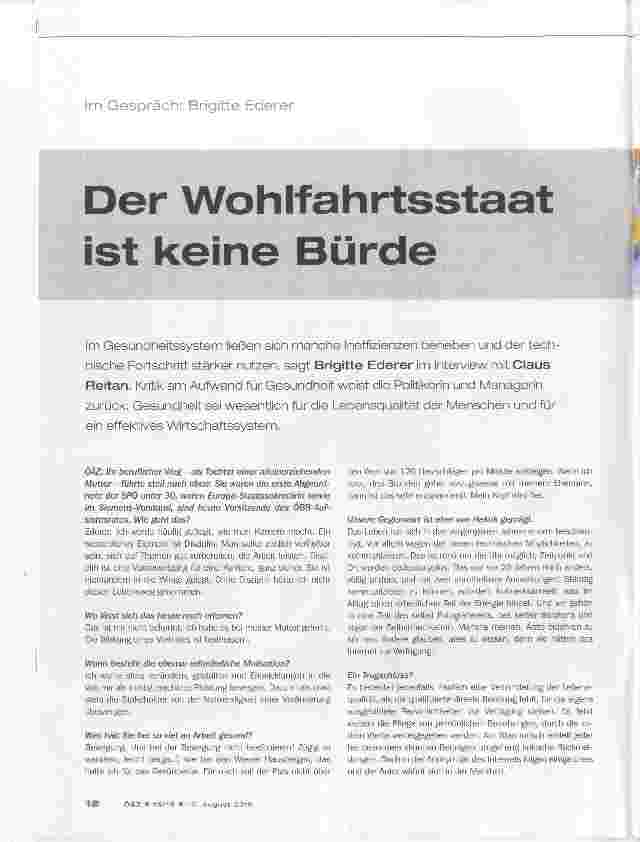 Vorschauseite 1: Der Wohlfahrtsstaat ist keine Bürde