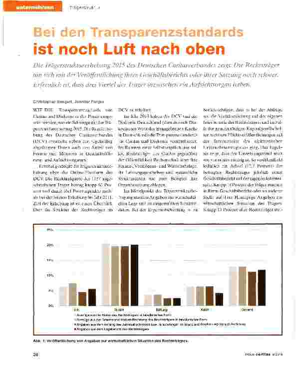 Vorschauseite 1: Bei den Transparenzstandards ist noch Luft nach oben