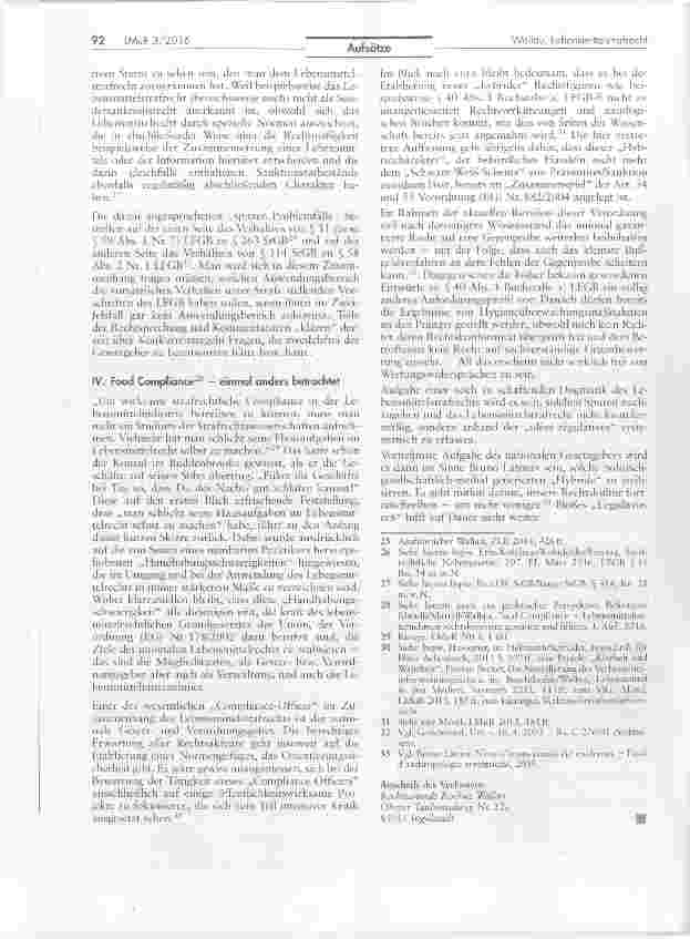 Vorschauseite 4: Lebensmittelstrafrecht einige anstehende und künftige Fragestellungen