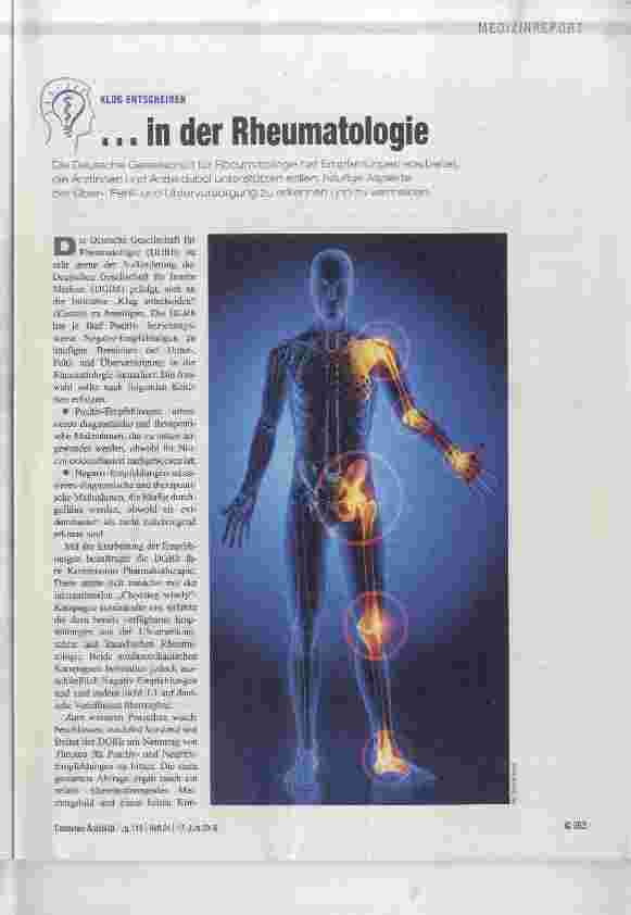Vorschauseite 1: ... in der Rheumatologie