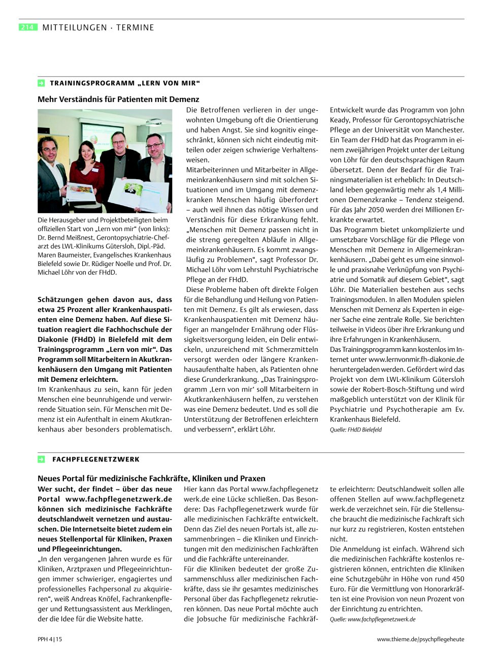 Vorschauseite 1: Mitteilungen