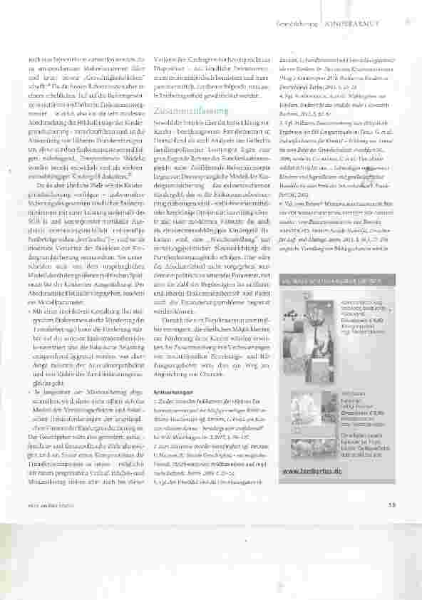 Vorschauseite 5: Gegen Familienarmut -das Konzept der Kindergrundsicherung