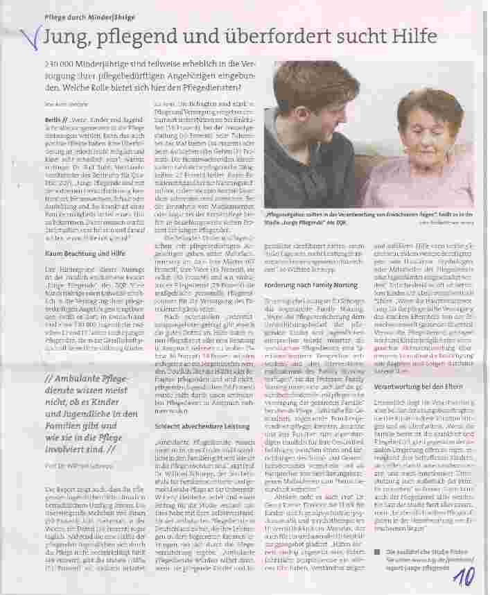 Vorschauseite 1: Jung, pflegend und überfordert sucht Hilfe