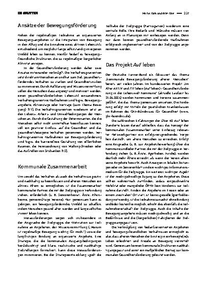 Vorschauseite 2: Aktiv und fit im Alter – kommunale Bewegungsförderung